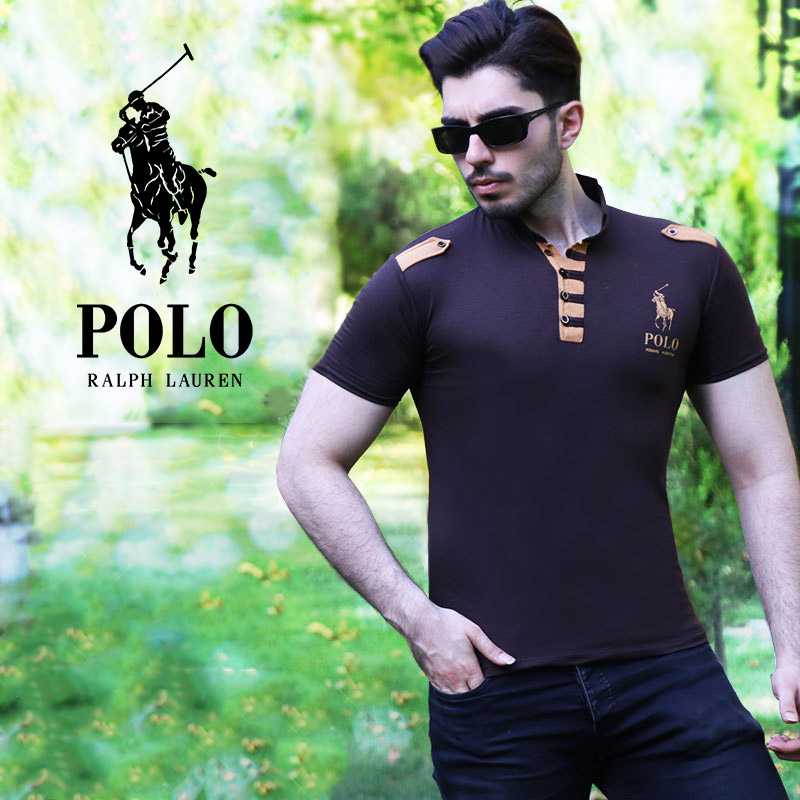 تیشرت یقه ایستاده polo (مشکی)