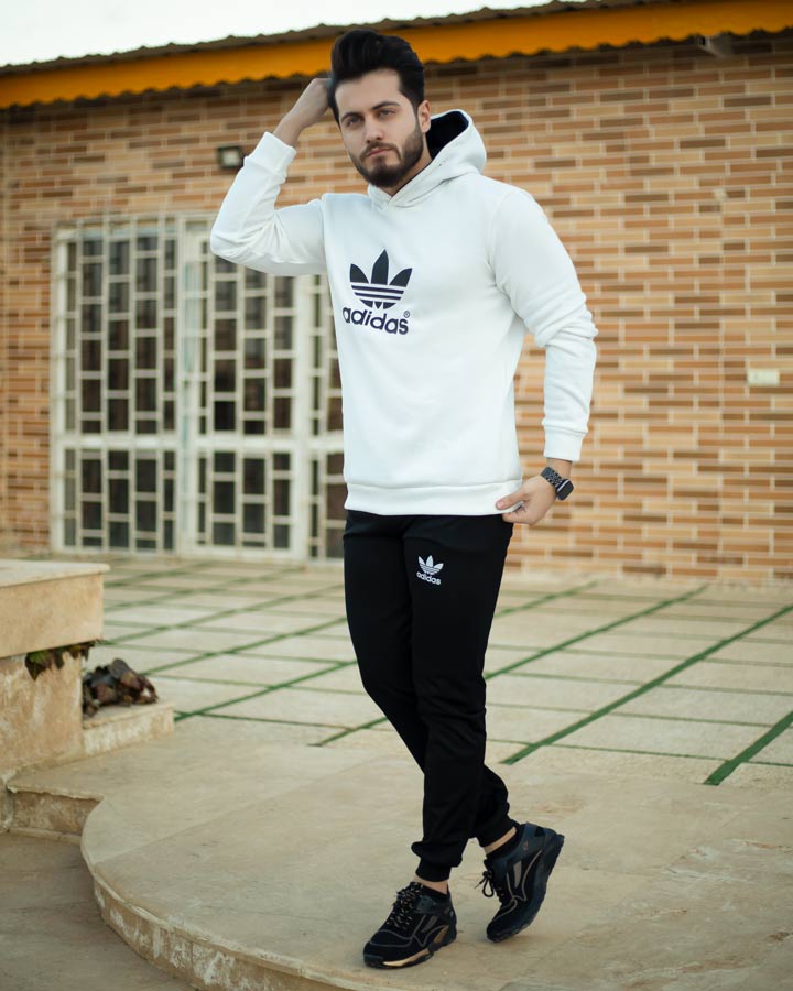 سویشرت شلوار مردانه Adidas مدل Nelvi (سفید)